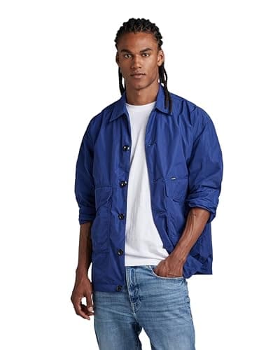 Image of G-Star Men's Worker Oversized Overshirt, Blue (ballpen blue D22924-D296-1822), L