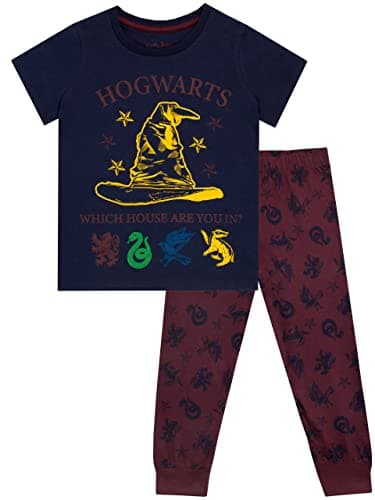 Image of Harry Potter Girls Hogwarts Pyjamas Blue Age 10 to 11 Years