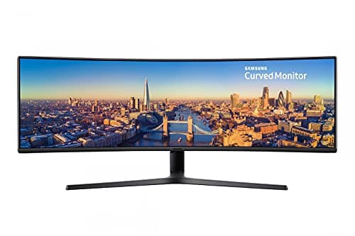 Image of SAMSUNG C49J890, Curved 1800R Gaming PC Screen, Ultra-Large, 49-Inch VA Panel, Dual Full HD Resolution (3.840 x 1.080), 144 Hz, 5ms, Black