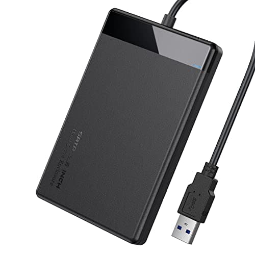 Image of EasyULT 2.5-Inch SATA to USB 3.0 Tool-free External Hard Drive Enclosure, USB 3.0 5Gbps Support UASP, Compatible with 9.5mm & 7mm 2.5" SATA I/II/III HDD SSD, Laptop, MacBook(Black)