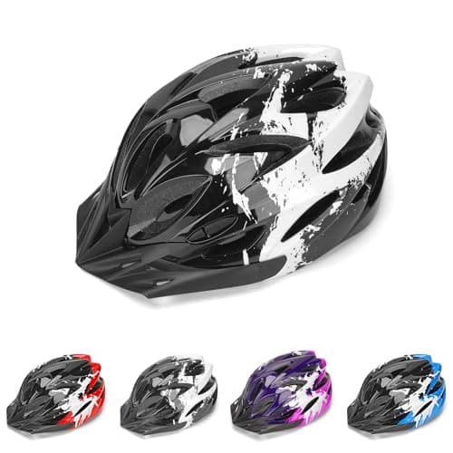 Image of Kids Bike Helmet, Kids Helmet Age 3-14 for Boys Girls, Adjustable Children Bicycle Helmet Scooter Skating Cycling Helmet 50-58cm, White