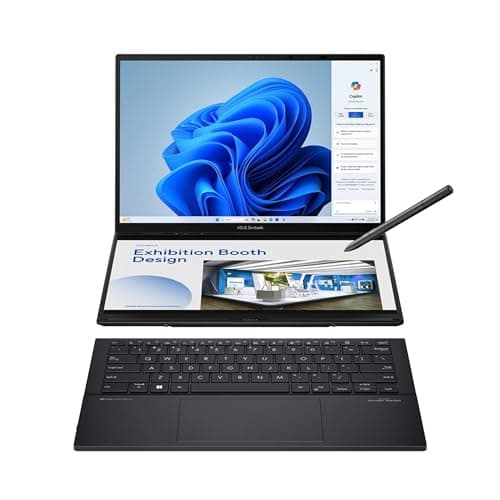 Image of ASUS Zenbook DUO Dual 14" OLED 3K 120Hz Touchscreen Laptop Intel Core Ultra 9 285H 32GB RAM 1TB SSD Inkwell Gray