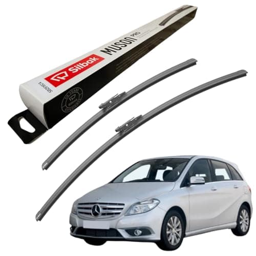 Image of Silbak Windscreen Wipers, fits for MERCEDES B-CLASS (09/2011-06/2015) Front Wiper Blades, 650mm/480mm