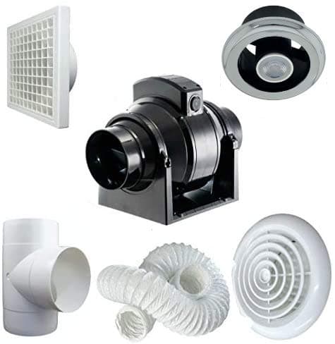 Image of Manrose PROCFTSLKCLED MF100T Professional Shower Extractor Fan/Light Kit (Timer)