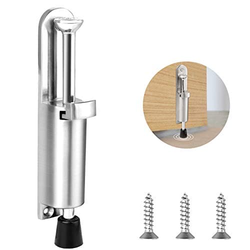 Image of 1 Pieces Door Holder, Heavy Duty Door Stopper Adjustable Door Holder with Soft Rubber Spring Loaded Door Stop Step On Door Stop for Home Office Doors