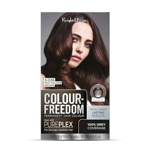 Image of Colour Freedom Rich Golden Brown Permanent Hair Colour. Formulated with PurePlex to Protect, Restore and Nourish. 100% Grey Coverage. 5.036 Rich Golden Brown by Knight & Wilson