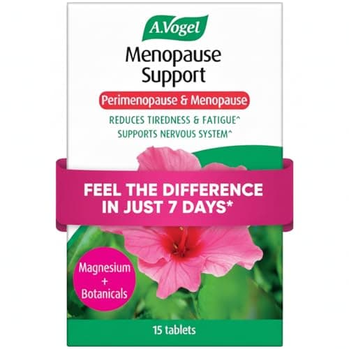 Image of A.Vogel Menopause Support - Feel the Difference in just 7 Days with Magnesium & Soy Isoflavones to Reduce Tiredness, Fatigue & Support Nervous System from Perimenopause to Postmenopause, 15 Tablets