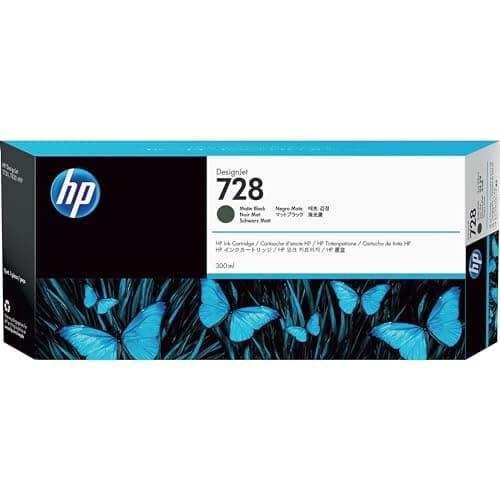 Image of HP 728 F9J68A Matte Black 300-ml Genuine Ink Cartridge, High Capacity, with Original Ink DesignJet T730 and T830 Large Format Plotter Printers 729 DesignJet Printhead