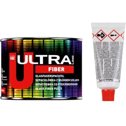Image of Novol ULTRA FIBER Fibreglass Body Filler REINFORCED Glass Putty HIGH STRENGTH Car 450G with hardener - Autobody Refinish Car Paint Automotive Repair