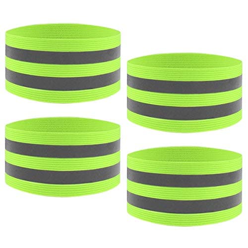 Image of YMWALK 4PCS Hi Vis Reflective Armbands Reflective Strips,High Visibility Safety Reflective Running Gear,Reflective Wristbands for Jogging Running Walking Cycling Outdoor for Adults Children