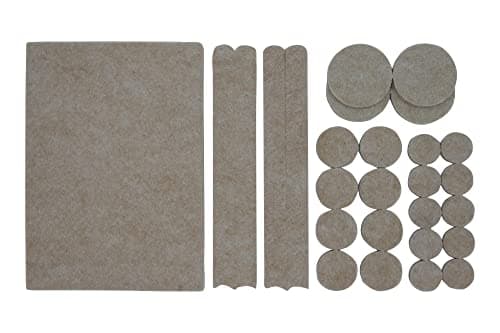 Image of Felt Gard Assorted Felt Pads for Furniture – Floor Protection for Chairs & Table Legs, Self-Adhesive Mixed Sizes, 27 Pack