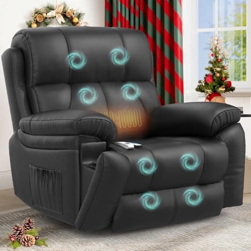 Image of YONISEE Lift Chair Recliners for Elderly, Recliner Chair with Massage & Heat, Extended Footrest, Oversized Recliners Armchair Lounge Sofa with Type C+USB Ports, Hidden Drink Holders, Dual Side Pockets