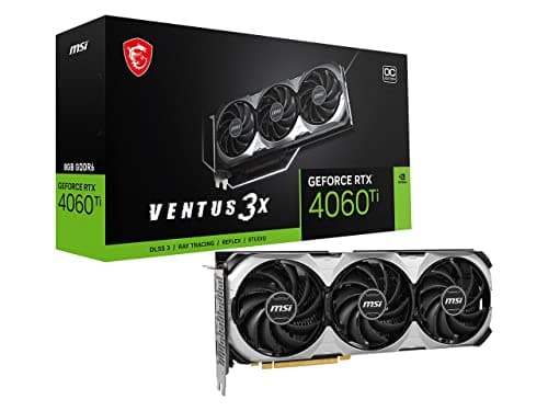 Image of MSI GeForce RTX 4060 Ti VENTUS 3X 8G OC (8GB GDDR6/PCI Express 4.0/2580MHz/18000MHz)