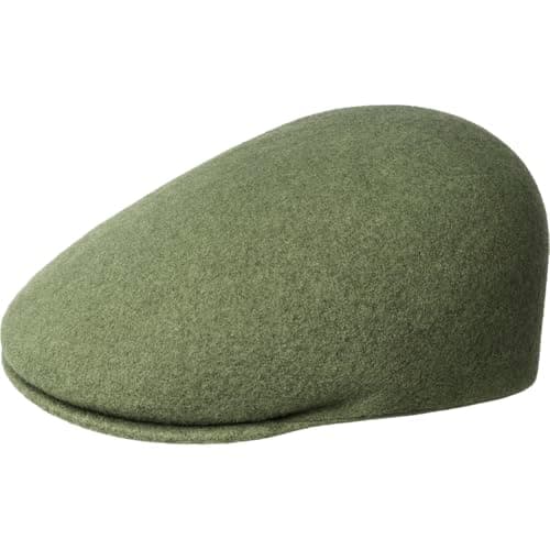 Image of Kangol Seamless Wool Gatsby 507 Flat Cap by Women/Men - Duckbill with Peak, Peak Winter Autumn-Winter - XL (60-61 cm) darkolive