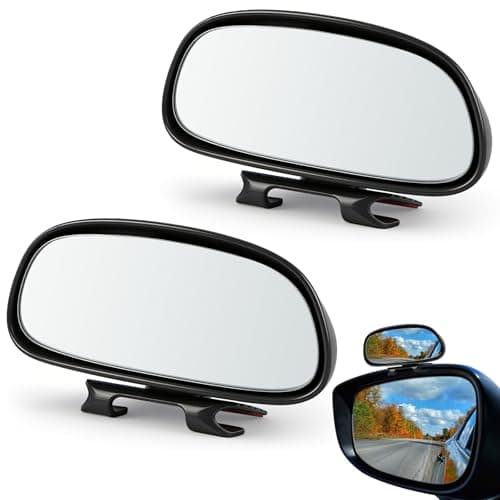 Image of 2 Pack Blind Spot Mirrors for Cars Adjustable 360° Rotation Wide Angle Side Rearview Mirror Universal Fit for Cars SUVs Trucks Traffic Safety