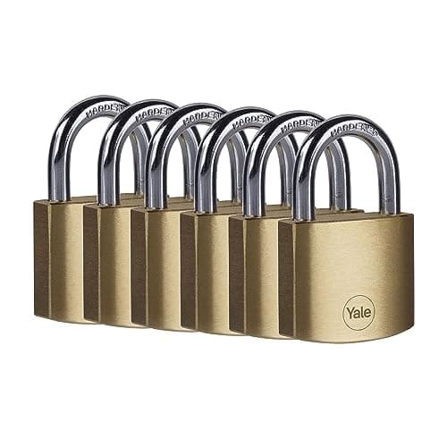 Image of Yale - Y110B/40/122/6 Standard Security 40mm Brass Padlock Set of 6