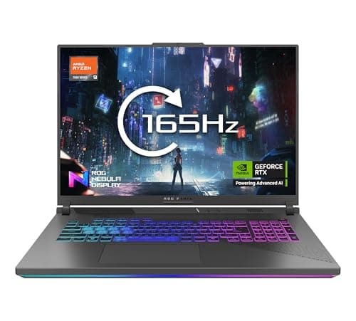 Image of ASUS ROG Strix 16 G614PR 16.0" WUXGA 165Hz Gaming Laptop (AMD Ryzen 9-8940HX, NVIDIA GeForce RTX 5070Ti 12GB Graphics, 16GB RAM, 1TB PCIe SSD, 4-Zone Backlit Keyboard, Windows 11)