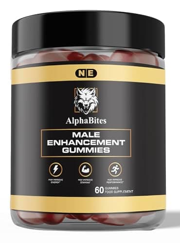 Image of Alpha Bites Male Performance Gummies, 60 Count, Food Supplement optimised for Men