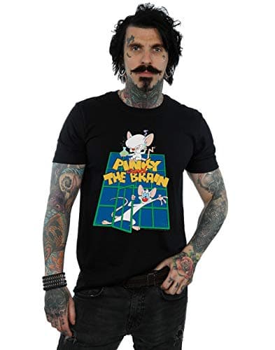 Image of Absolute Cult Animaniacs Men's Pinky and The Brain Laboratory T-Shirt Black Small