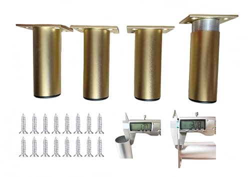 Image of PUTOAHAO Aluminium Alloy Furniture Feet (Golden, 30cm)