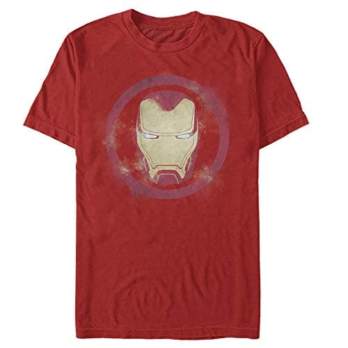 Image of Marvel Men's Avengers: Endgame Smudged Iron Man T-Shirt, Red, Medium