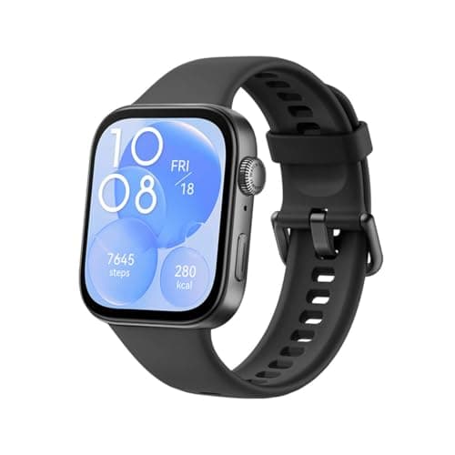 Image of HUAWEI WATCH FIT 3 Smartwatch for men women, iOS & Android, Up to 10 Days Battery Life, Bluetooth Calls, GPS Smartwatch, Aluminum Case, AMOLED Display, Health&Fitness Tracker, Black Strap