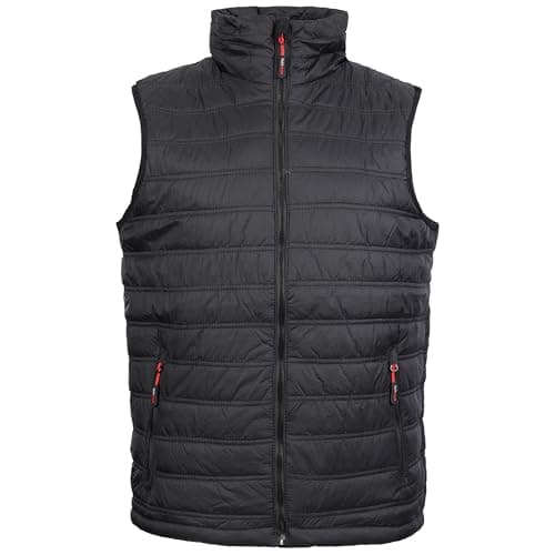Image of TuffStuff - Elite Bodywarmer - Size Small, Black - 100% Nylon with Thermofort Insulation - Hardwearing Ripstop Fabric - Lightweight, Comfortable Mens Gilet - Work Clothes for Men