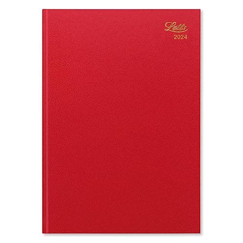 Image of Letts Standard A4 day to a page 2024 diary - red