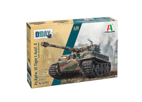 Image of Italeri ITA6754 Tiger I AUSF. E sp Prod Scale Model kit, Unpainted, 1:35