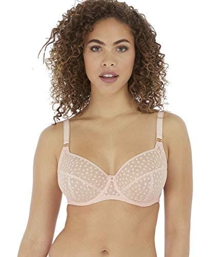 Image of Freya Women's Starlight Underwire Balcony K-Cup Side Support Bra Plunge, Rosewater, 32JJ US