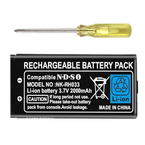 Image of FLSTOR TWL-003 Battery for Nintendo DSi, 2000mAh Rechargeable Lithium-Ion Battery for Nintendo DSi, NDSi Game Console, (Not for DSi-XL, DS Lite, DSi-LL)