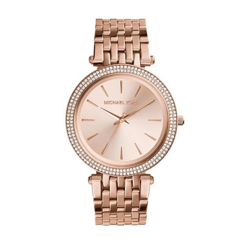 Image of Michael Kors Darci Womens Quartz Watch with Rose Gold Dial and Rose Gold Stainless Steel Bracelet MK3192