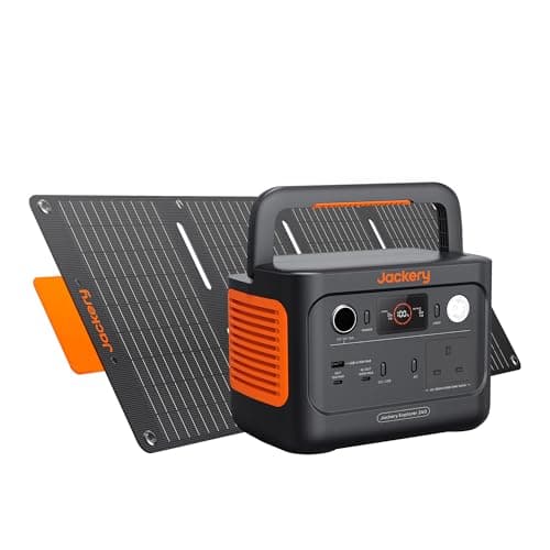 Image of Jackery Solar Generator 240 v2 + 40Wmini 2024 New Version, 256Wh LiFePO4 Battery 230V/300W 256Wh Solar Generator, Emergency Backup for Outdoors/Picnics/Fishing/Traveling