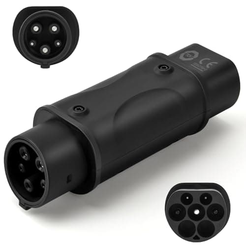 Image of JULIK Type 2 to Type 1 EV Adapter, Max 32A 7.2kW SAE J1772 to IEC 62196-2 EV Charging Connector, IP55 Waterproof Compact Converter for Type 1 Electric Vehicles & PHEVs at Type 2 Charging Stations