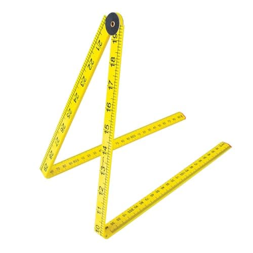 Image of Silverline Folding Rule 1000mm (733241), Yellow