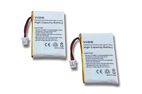 Image of vhbw 2x Battery compatible with Plantronics Savi W710-M, W720-M, 410, 420, W410, W420 Wireless Headset Headphones (300 mAh, 3.7 V, Li-polymer)