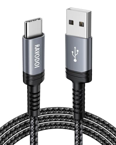 Image of RAVODOI USB C Charger Cable 1M 3A Type C Cable Fast Charging, USB to USB C Fast Charge Phone Lead Nylon Braided for iphone 15 Pro Max, Samsung Galaxy S24 S23 S22 S21 S20 Plus Ultra FE 5G, Pixel