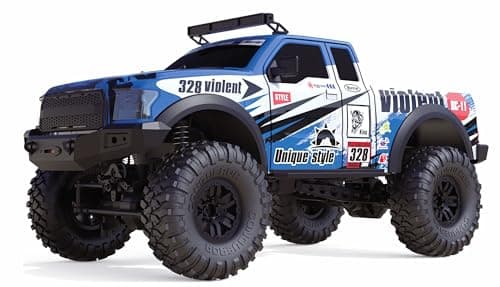 Image of Amewi 22594 Dirt Climbing Pickup Race Crawler 4WD 1:10 RTR Blue with Remote Control, Battery, Charging Cable