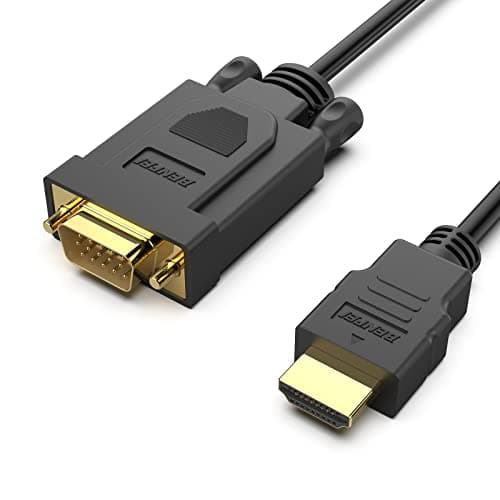 Image of BENFEI HDMI to VGA, Gold-Plated HDMI to VGA 3 Meter Cable (Male to Male) for Computer, Desktop, Laptop, PC, Monitor, Projector, HDTV, Chromebook, Raspberry Pi, Roku, Xbox and More - Black
