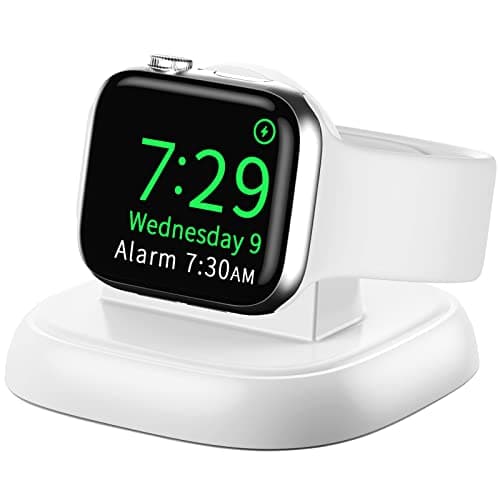 Image of LVFAN Wireless Charging Stand for Apple Watch, Magnetic Fast Charger for iWatch, Portable Charging Dock for Apple Watch Series 10/9/8/7/6/5/4/3/2/SE/SE 2/Ultra/Ultra 2 (White)