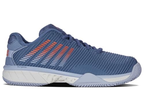Image of K-Swiss Men's Hypercourt Express 2 HB - Clay Court Tennis Shoe, Infinity/Artic Ice/Scarlet Ibis, 10.5 UK