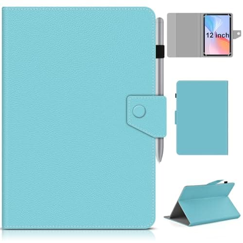 Image of KATUMO Universal Case for 12-13 inch Tablet, Folio Leather Case for DOOGEE U12 /TECLAST/SVITOO P108 / Blackview/Ckypad 12 inch, Portable Cover for Lenovo Tab P12 / Lenovo Idea Tab Pro 12.7"