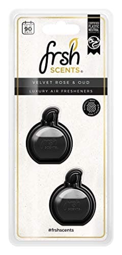 Image of FRSH Scents FR9156 Velvet Rose & Oud x2 Mini Vent Clip Deluxe Diffuser Air Freshener - Lifespan of Upto 90 Days - Ideal for Any Sized Car vent