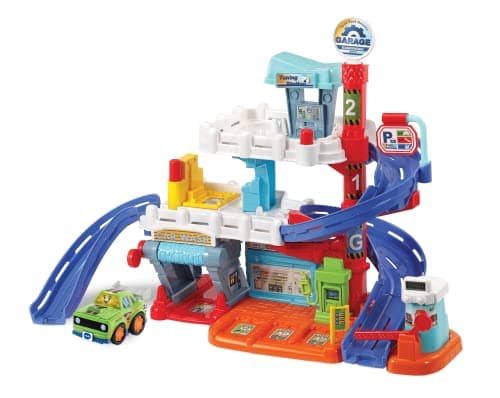 Image of VTech Toot-Toot Drivers Fix & Fuel Garage, Car Tracks for Kids with Lights and Sounds, Musical Toy, Suitable for Boys & Girls 12 Months, 2, 3, 4 + Years, English Version