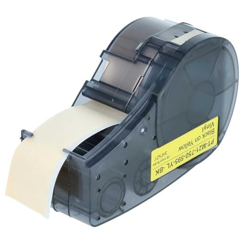 Image of vhbw Label Tape Compatible with Brady BMP21-LAB, BMP21 Plus, IDPAL, LABPAL Label Printer 19.05mm Black on Yellow