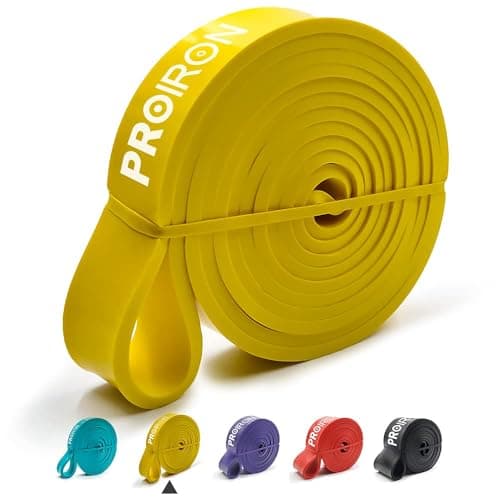 Image of PROIRON Resistance Bands - Assisted Pull up Bands - Exercise Bands for Crossfit Powerlifting Strength Training - Mobility Bands for Men and Women - 2080mm Long Yellow (18-31kg)