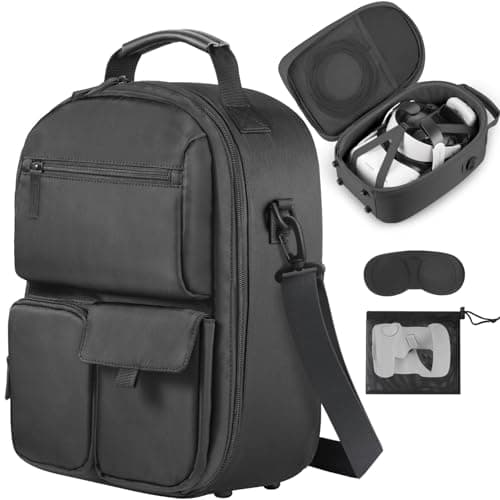 Image of Foregoer Carrying Case for Meta Quest 3/Quest 3S/Oculus Quest 2, Hard Travel Storage Case Compatible with Quest Headset, Quest Pro, Touch Controllers Accessories, VR All-in-One Gaming Headset
