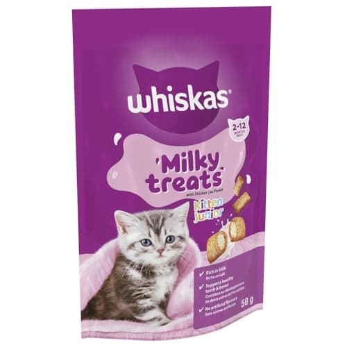 Image of Whiskas Kitten Milky Treats Cat Treats 50 g, pack of 6