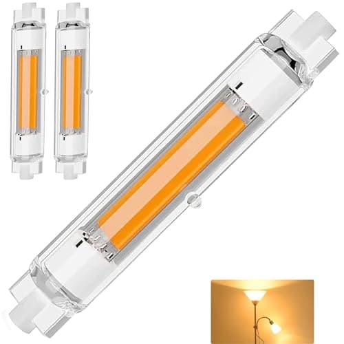 Image of Dvnoua R7S Bulb 118mm LED Dimmable 30W (300W Equivalent), R7S LED Bulb 118mm Warm White 3000K, 3000LM Flicker-Free, 360° Light Angle, Energy Saving R7S Floodlight, 2 Pack