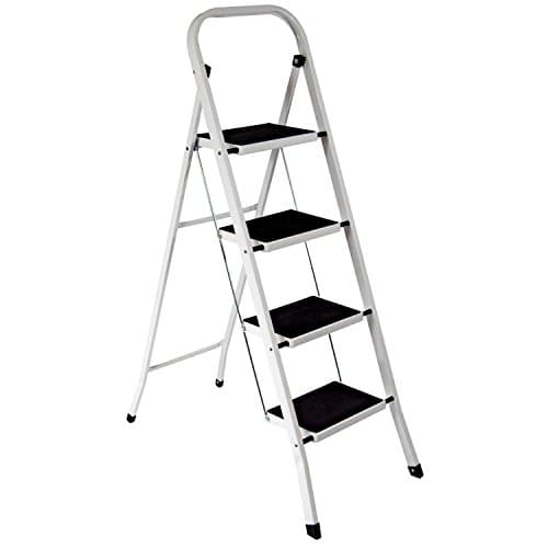 Image of Highlands Superior 4 Step Ladder Non Slip Tread Safety Kitchen Heavy Duty